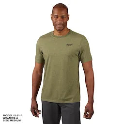 Milwaukee 603GN-3X, HYBRID WORK TEE - SS GREEN 3X