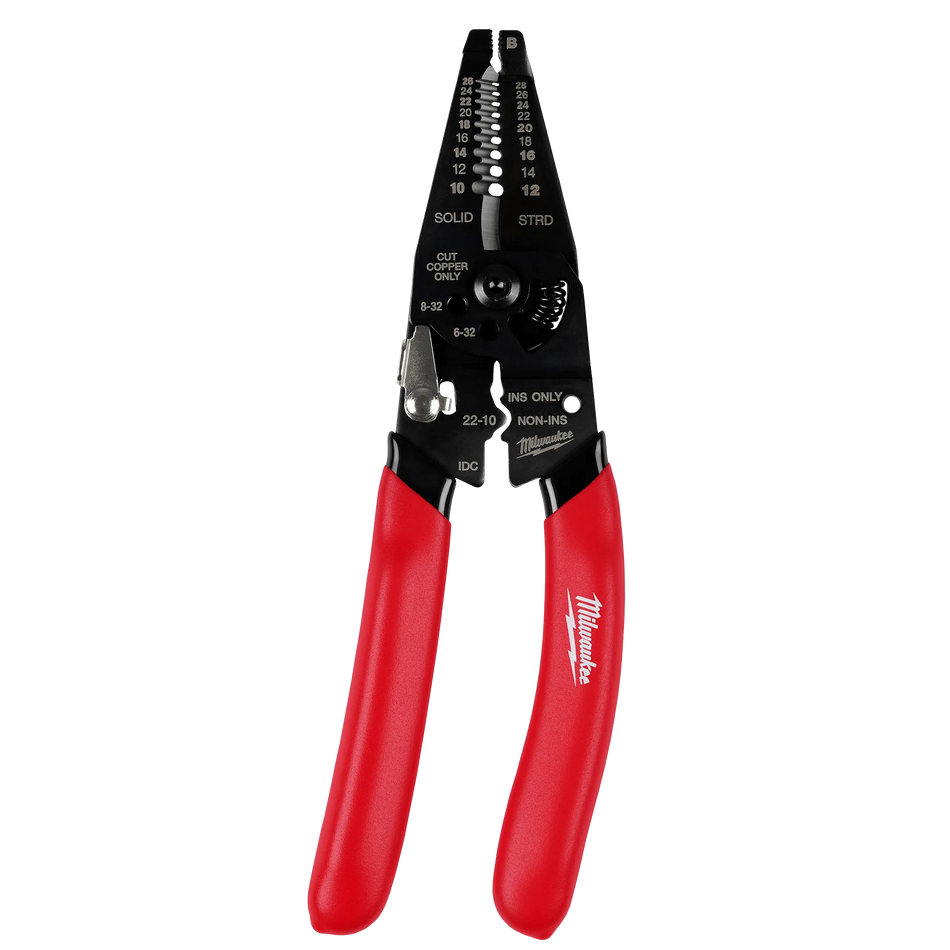 Milwaukee 48-22-3052, 10-28 AWG Multi-Purpose Dipped Grip Wire Stripper & Cutter w/ Reinforced Head