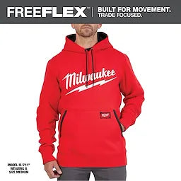 Milwaukee 352R-L, BIG LOGO MIDWEIGHT HOODIE - RED L