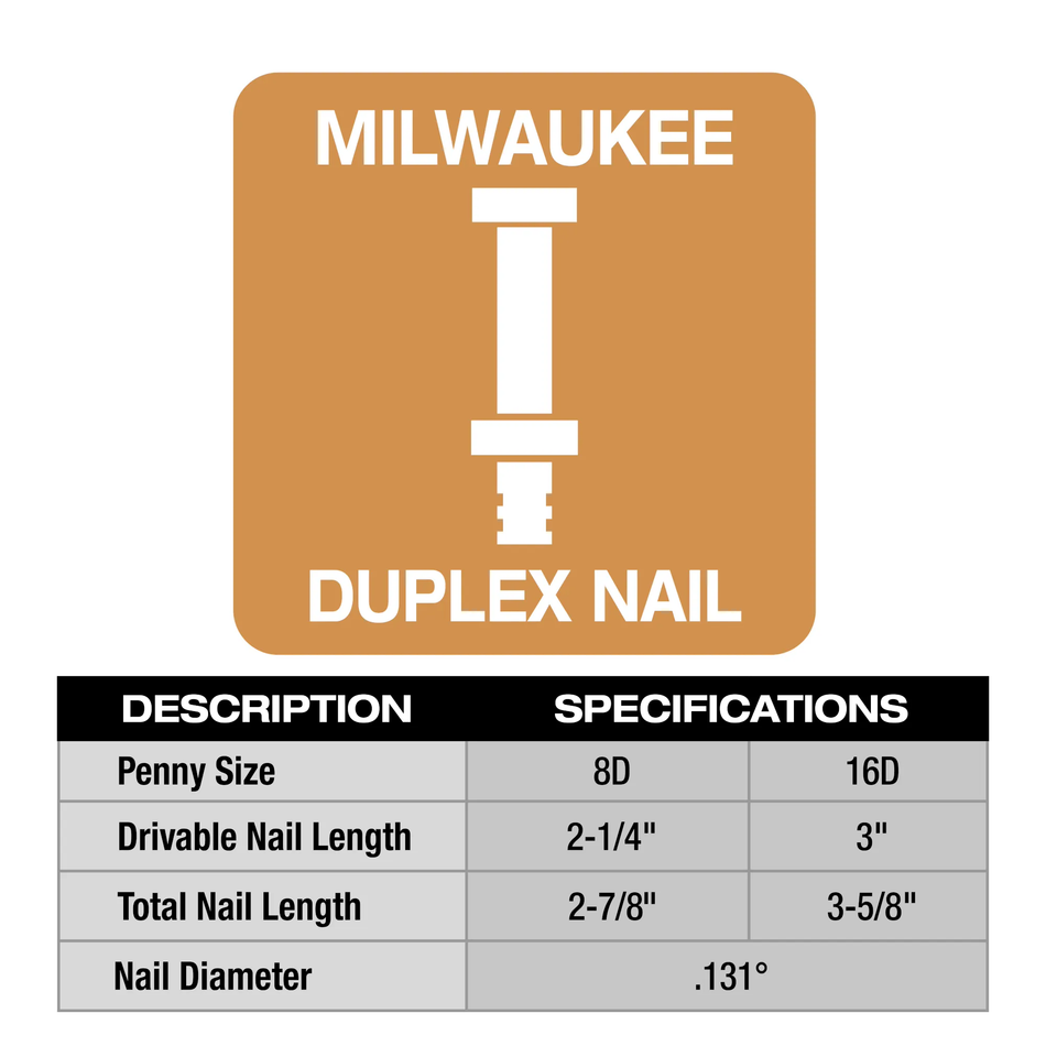 Milwaukee 2844-20, M18 FUEL™ Duplex Nailer