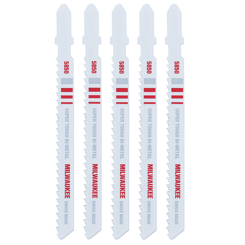 Milwaukee 48-42-5850, 4" 8 TPI Bi-Metal Jig Saw Blade (5/pkg)