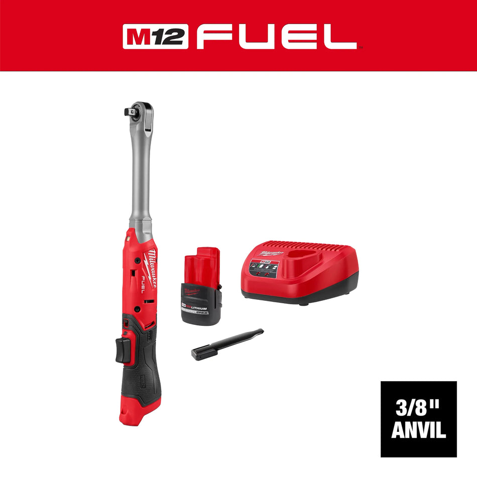 Milwaukee 3059-21, M12 FUEL™ 3/8" Extended Reach Ratchet Kit