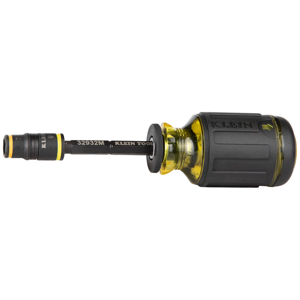 Klein Tools 32932M, 4-in-1 Impact Rated Flip Socket Set, Metric