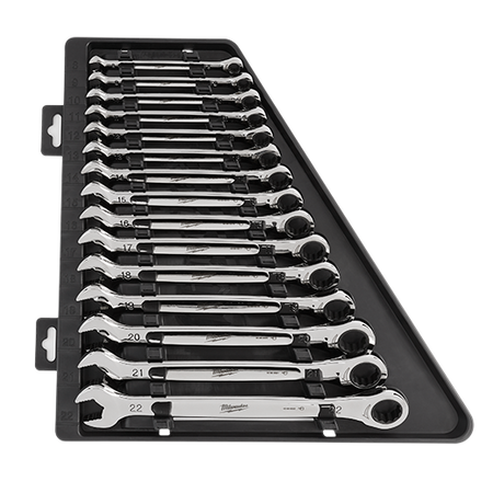 Milwaukee 48-22-9516, 15pc Ratcheting Combination Wrench Set - Metric