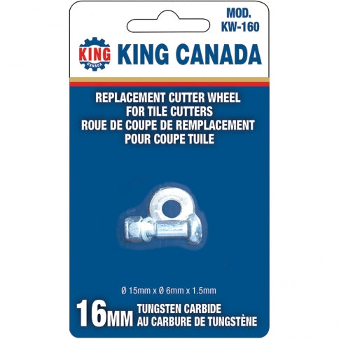 KING Canada KW-160, 16MM REPLACEMENT TUNGSTEN CARBIDE CUTTER WHEEL