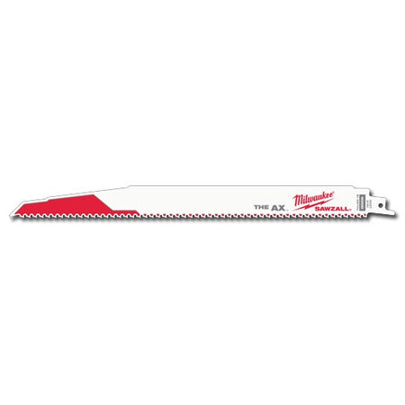 Milwaukee 48-00-8027, 12" 5 TPI The Ax Sawzall Blade (25/pkg)