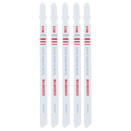 Milwaukee 48-42-5166, 5-1/4" 24 TPI Bi-Metal Jig Saw Blade (5/pkg)