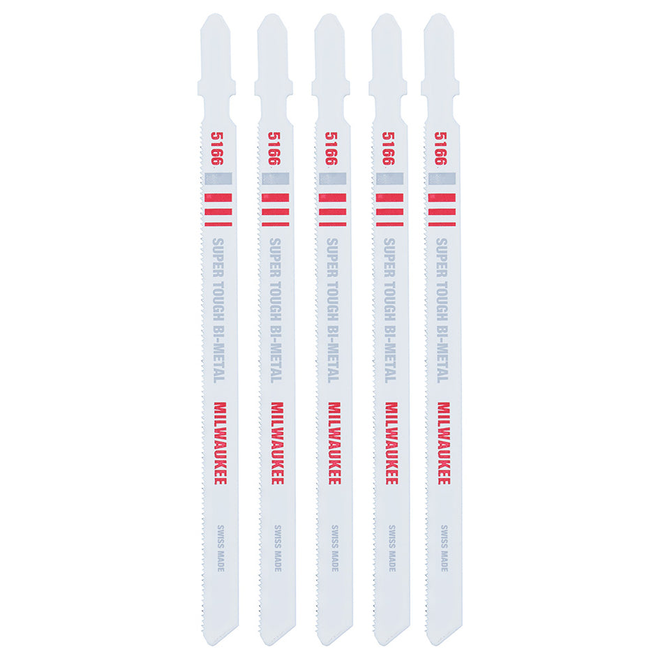 Milwaukee 48-42-5166, 5-1/4" 24 TPI Bi-Metal Jig Saw Blade (5/pkg)