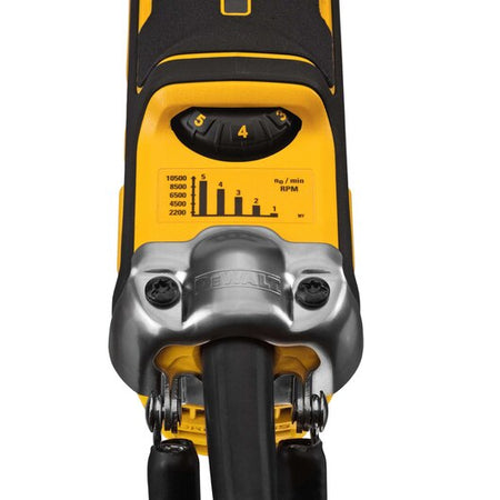 DEWALT DWE43231VS, 5'' Brushless Barrel Grip Slide Switch Variable Speed Grinder 13Amp, 2,200-10,500rpm, E-Clutch, Kickback Brake, Pipeline Cover