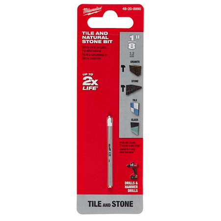 Milwaukee 48-20-8991, 3/16" Tile and Natural Stone Bit