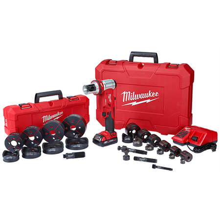 Milwaukee 2677-23, M18 FORCELOGIC 6T Knockout Tool 1/2'' - 4'' Kit
