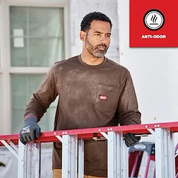 Milwaukee 606BR-3X, HEAVY DUTY POCKET T - LS BROWN 3X