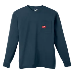 Milwaukee 606BL-XL, HEAVY DUTY POCKET T - LS BLUE XL