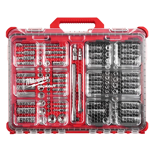 Milwaukee 48-22-9486, 1/4" & 3/8"  106 pc Ratchet and Socket Set in PACKOUT (SAE & Metric)
