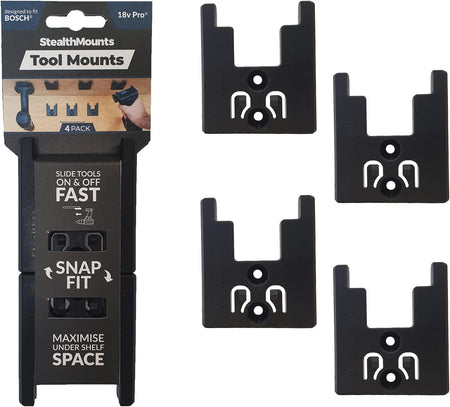 StealthMounts TM-BO18-BLK-4, Bosch Tool Mounts (4 Pack)