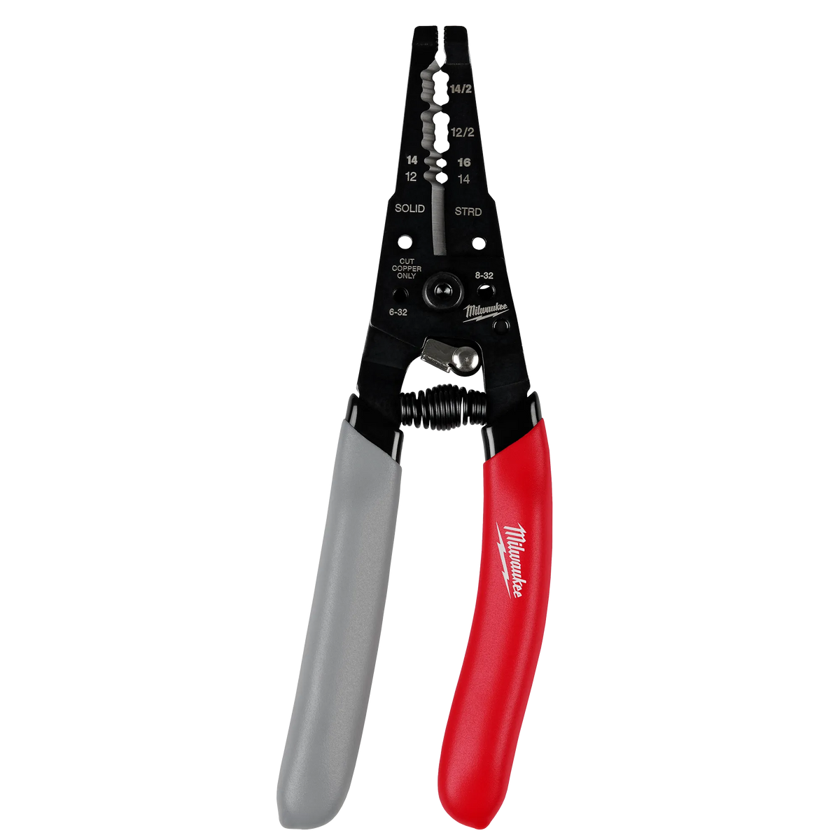 Milwaukee 48-22-3081, 12/2 & 14/2 NM Dipped Grip Wire Stripper & Cutter
