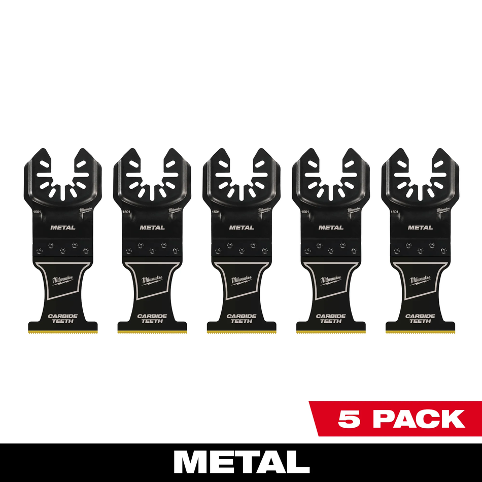 Milwaukee 49-25-1505, 1-3/8″ Open-Lok Titanium Enhanced Carbide Teeth Extreme Metal Blade 5 pack