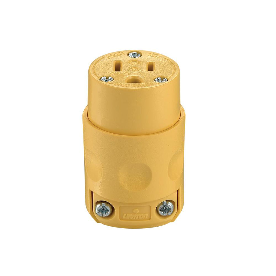Leviton 515CV, PVC Grounding Conn YL 15A 125V, wire connector