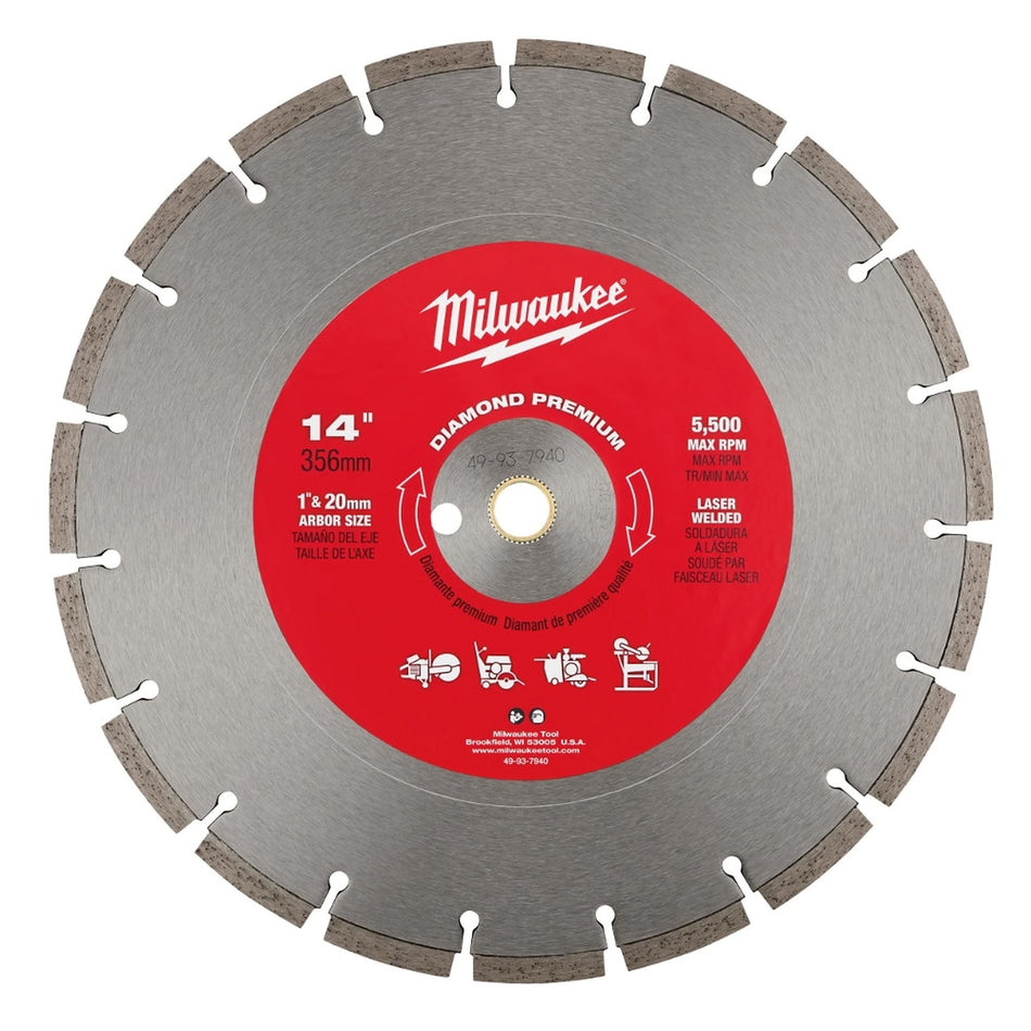 Milwaukee 49-93-7940, 14" PREMIUM CONCRETE SEGMENTED