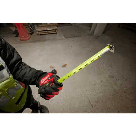 Milwaukee 48-22-0428, 25ft Compact Wide Blade Magnetic Tape Measure w/ Rechargeable 100L Light