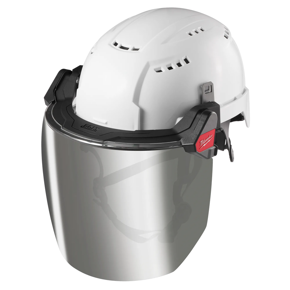 Milwaukee 48-73-1429, BOLT™ Full Face Shield - Mirrored Dual Coat Lens (Compatible with Milwaukee® BOLT™ Safety Helmets & BOLT™ Hard Hats)