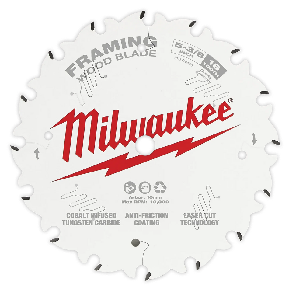 Milwaukee 48-40-0522, 5-3/8" 16T Framing Circular Saw Blade