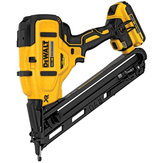 DEWALT DCN650D1, 20V MAX XR 15 Ga Cordless Angled Finish Nailer Kit