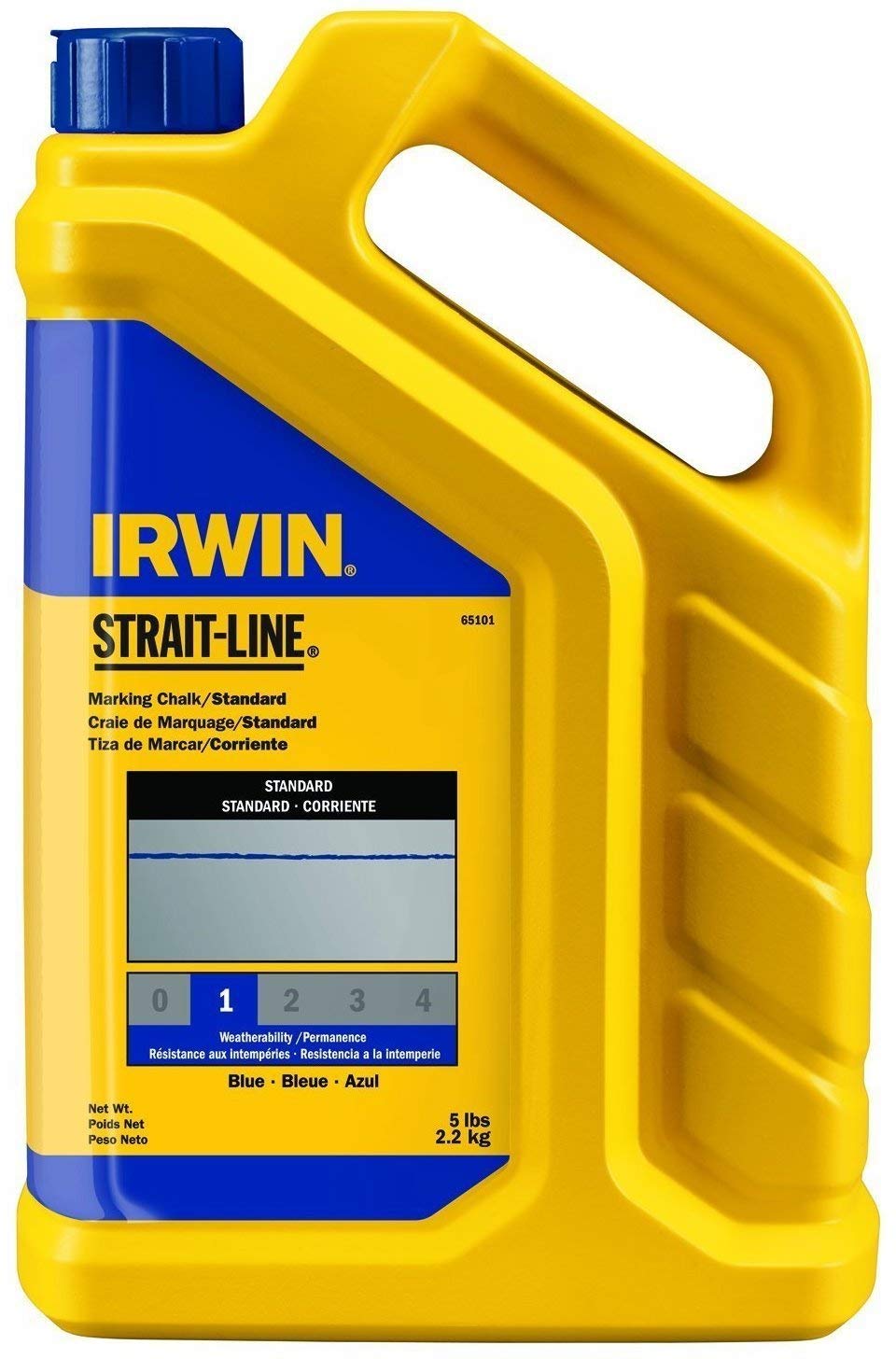 Irwin 65101, Strait-Line Standard Marking Chalk, Blue (5 lbs) – Squares ...