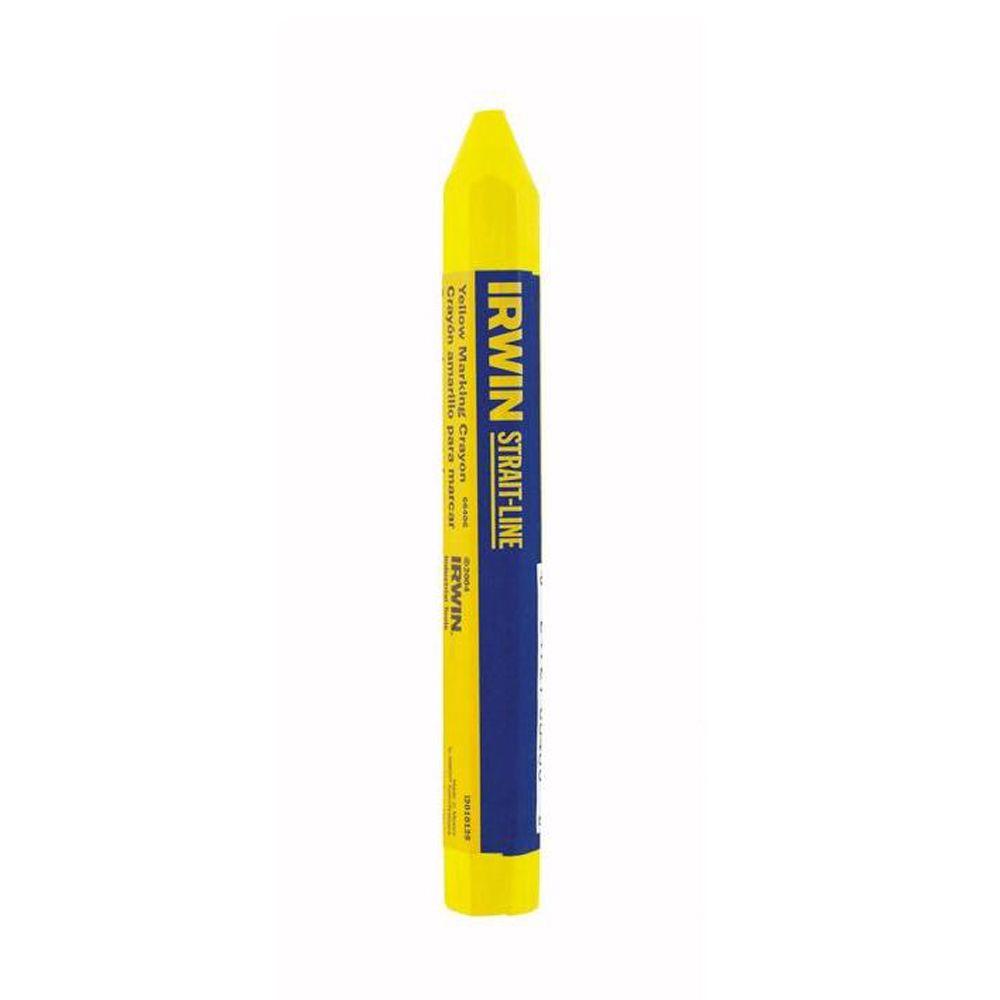Irwin 666062, Strait-Line Lumber Crayon, Yellow (2/pkg)