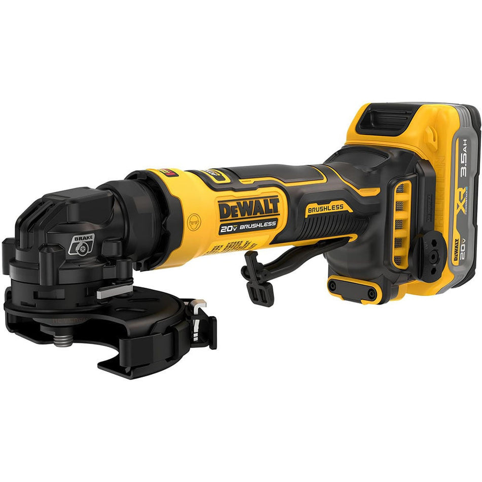 DEWALT DCG400S2, 20V MAX* Cordless 4 in. Angle Grinder Kit (2X 3.5AH PowerStack)