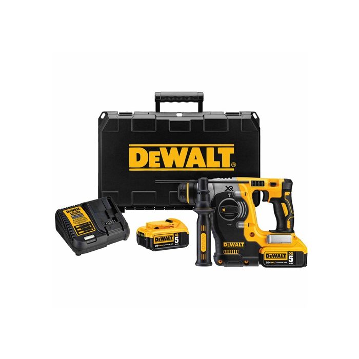 DEWALT DCH273P2, 20V MAX XR Brushless 1'' L-Shape SDS Plus Rotary Hammer Kit