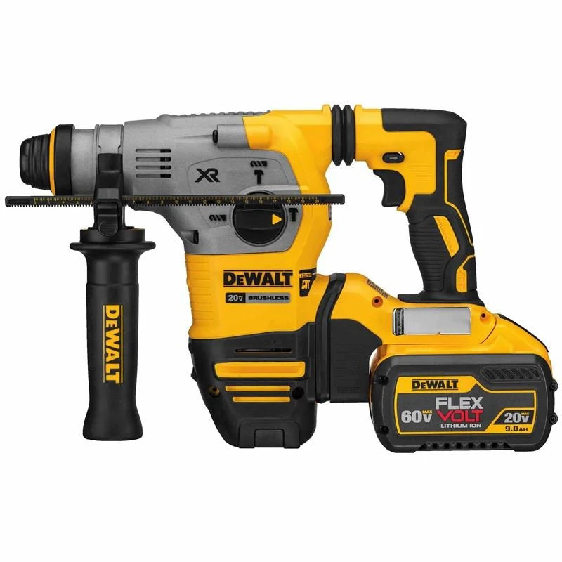DEWALT DCH293X2, 20V MAX XR Brushless 1-1/8'' L-Shape SDS Plus Rotary Hammer Kit (9.0Ah)