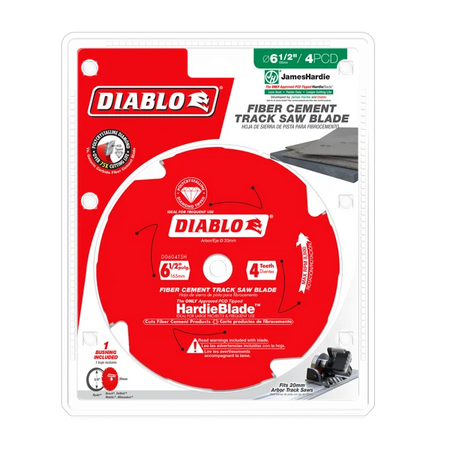 Diablo D0604TSH, 6-1/2" 4-Teeth Track Saw Blade for JamesHardie™ and Fiber Cement