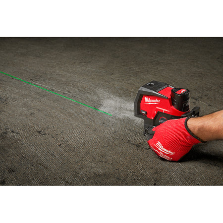 Milwaukee 3622-21, M12 Green Cross Line & Plumb Points Laser Kit