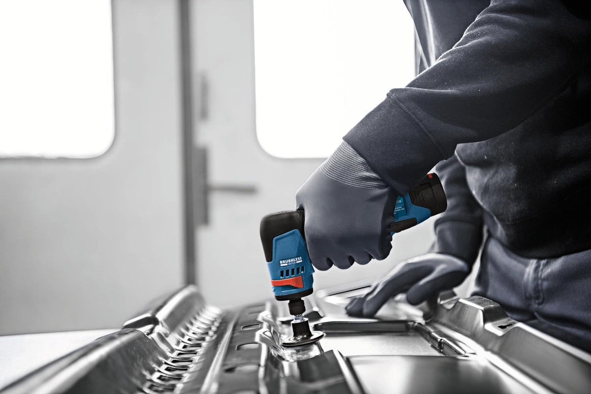 Bosch GWG12V-20SB23, 1/4" Right Angle Die Grinder Kit with 2x 3Ah Batteries