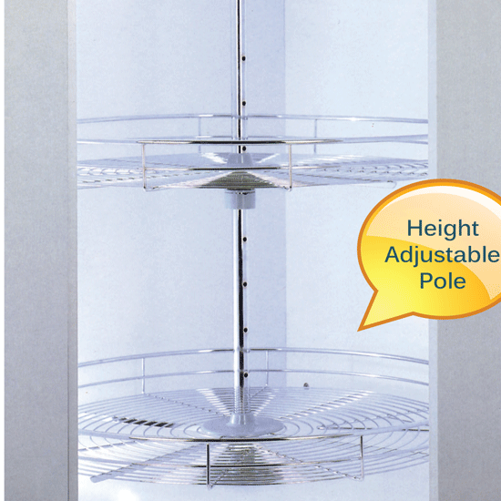 Eurofit WLS-018T, Lazy susan, Upper corner, full round 18"(Discontinued)