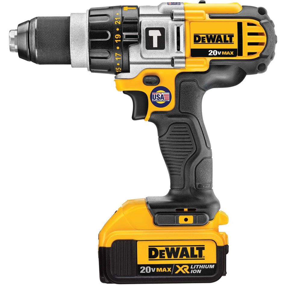 DEWALT DCD985M2, 20V MAX Li-Ion Premium 3-Speed Hammerdrill Kit (4.0 Ah)