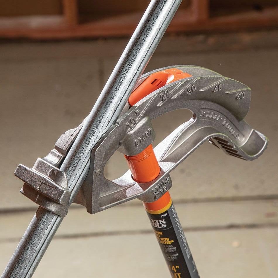 Klein Tools 51604, Iron Conduit Bender 3/4-Inch EMT with Angle Setter™