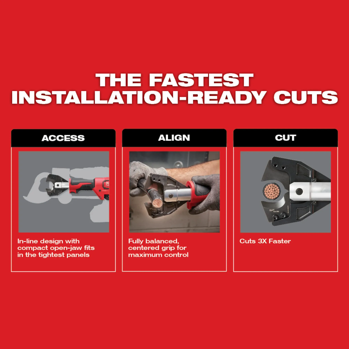 Milwaukee 2672-21S, M18™ FORCE LOGIC™ Cable Cutter Kit with 477 ACSR Jaws