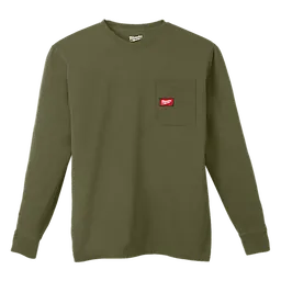 Milwaukee 606GN-XL, HEAVY DUTY POCKET T - LS GREEN XL