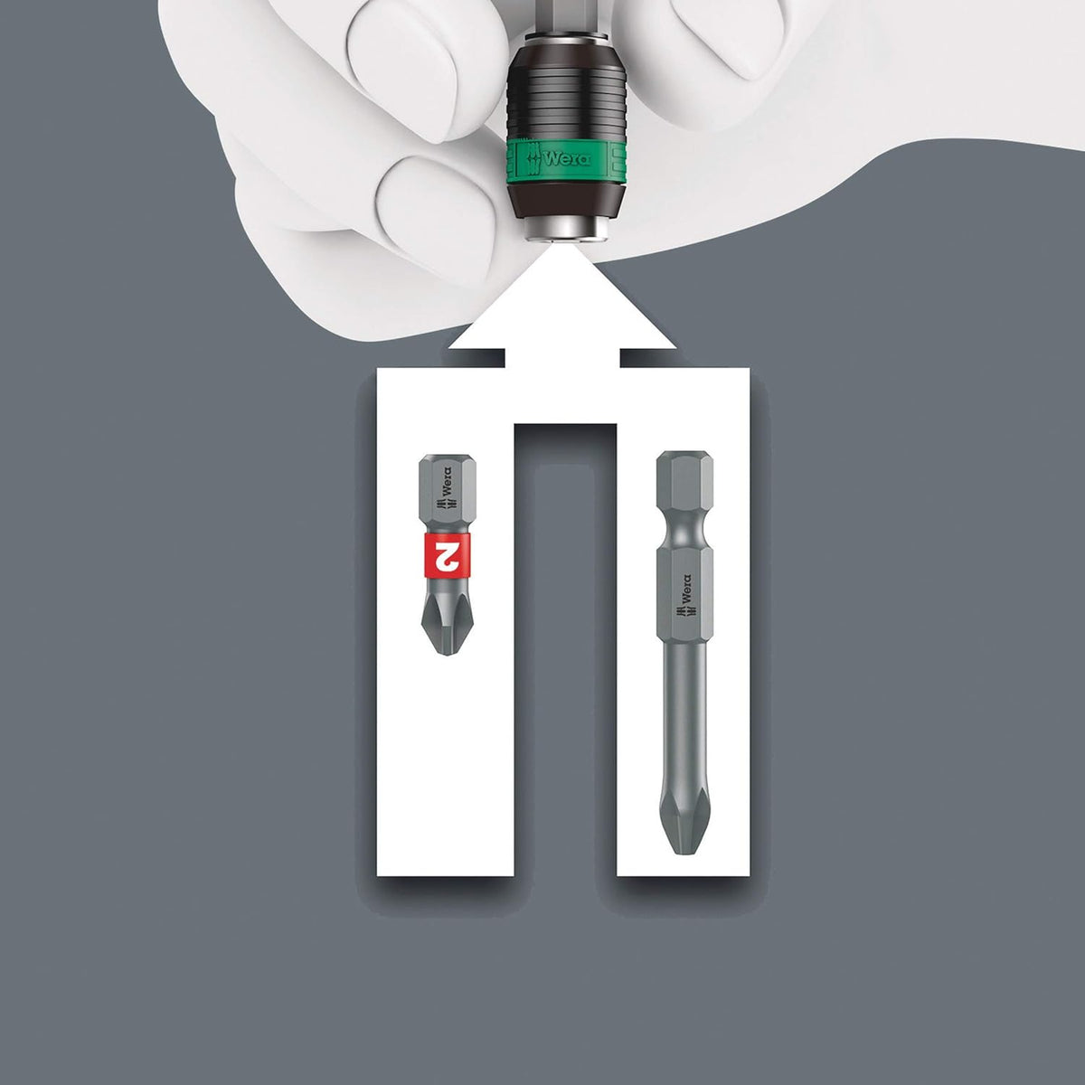 Wera 05051066001, Kraftform Kompakt 838 RA-R M Imperial Set 1, 15 pieces