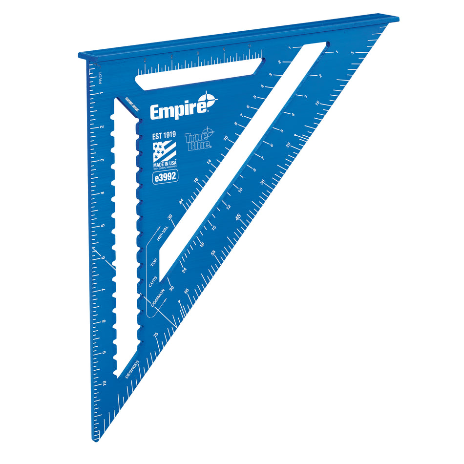 Empire E3992, 12" TRUE BLUE Laser Etched Rafter Square