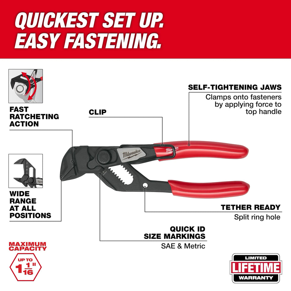 Milwaukee 48-22-6906, 5" Pliers Wrench W/ Belt Clip
