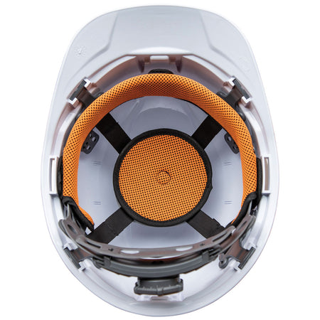Klein Tools 60107RL, Hard Hat, Non-Vented, Cap Style with Rechargeable Headlamp, White