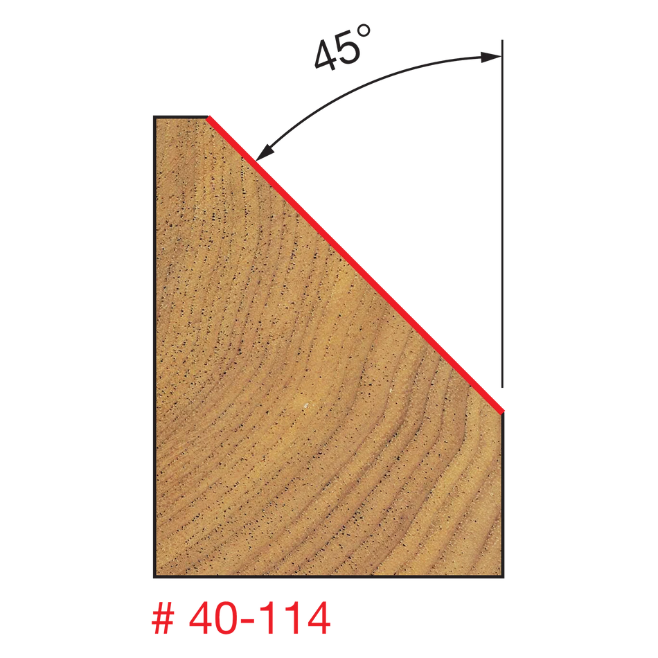 Freud 40-114, Chamfer Bit - 1-5/8" x 2-9/16"