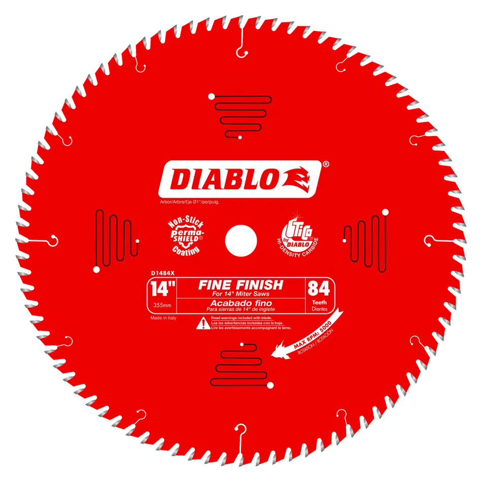Diablo D1484X, 14 in. x 84 Tooth Fine Finish Saw Blade