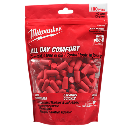 Milwaukee 48-73-3005, 100 Pair Ear Plugs