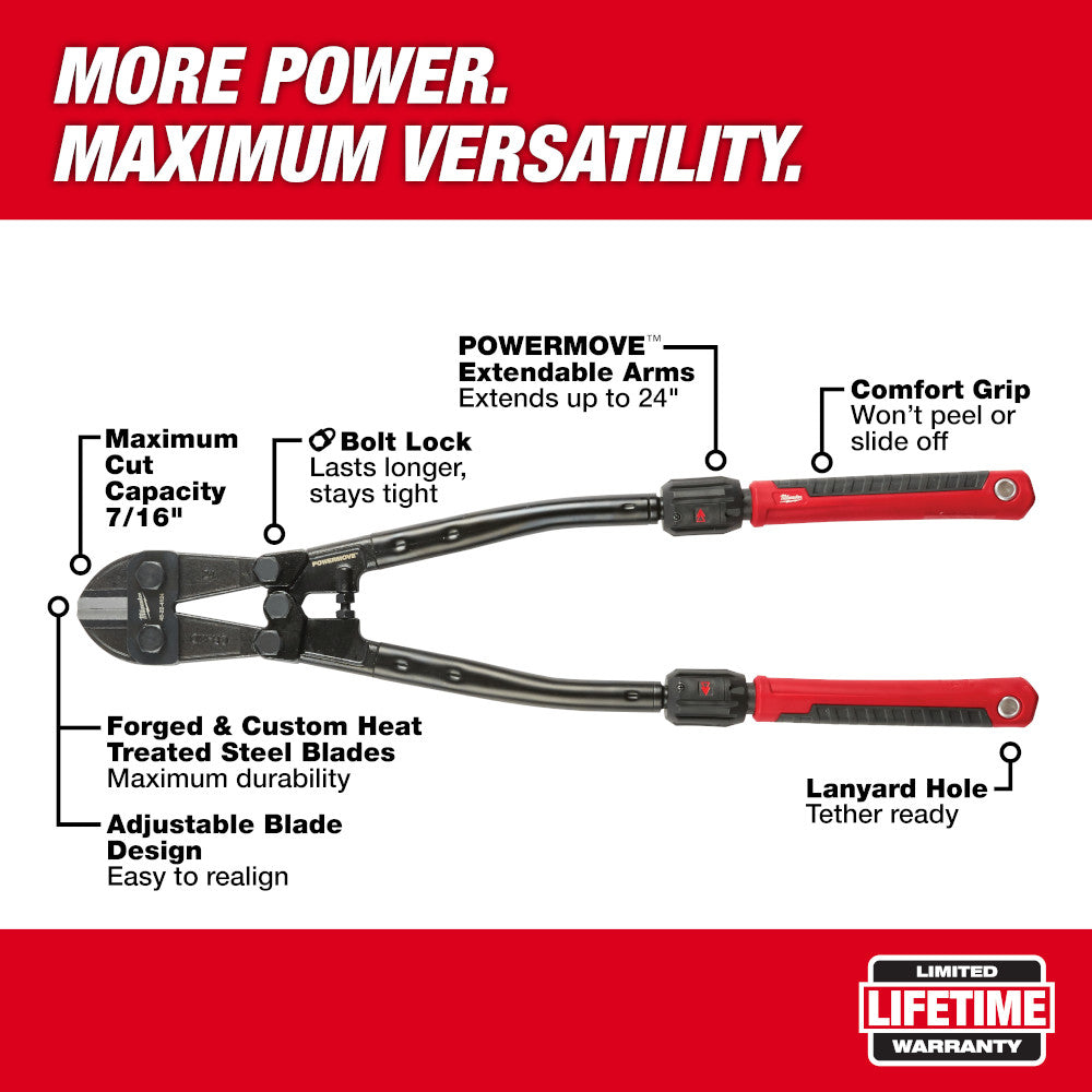 Milwaukee 48-22-4114, 14" Adaptable Bolt Cutter with POWERMOVE