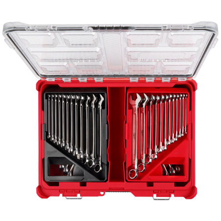 Milwaukee 48-22-9485, 30pc Metric & SAE Combination Wrench Set with PACKOUT™ Organizer