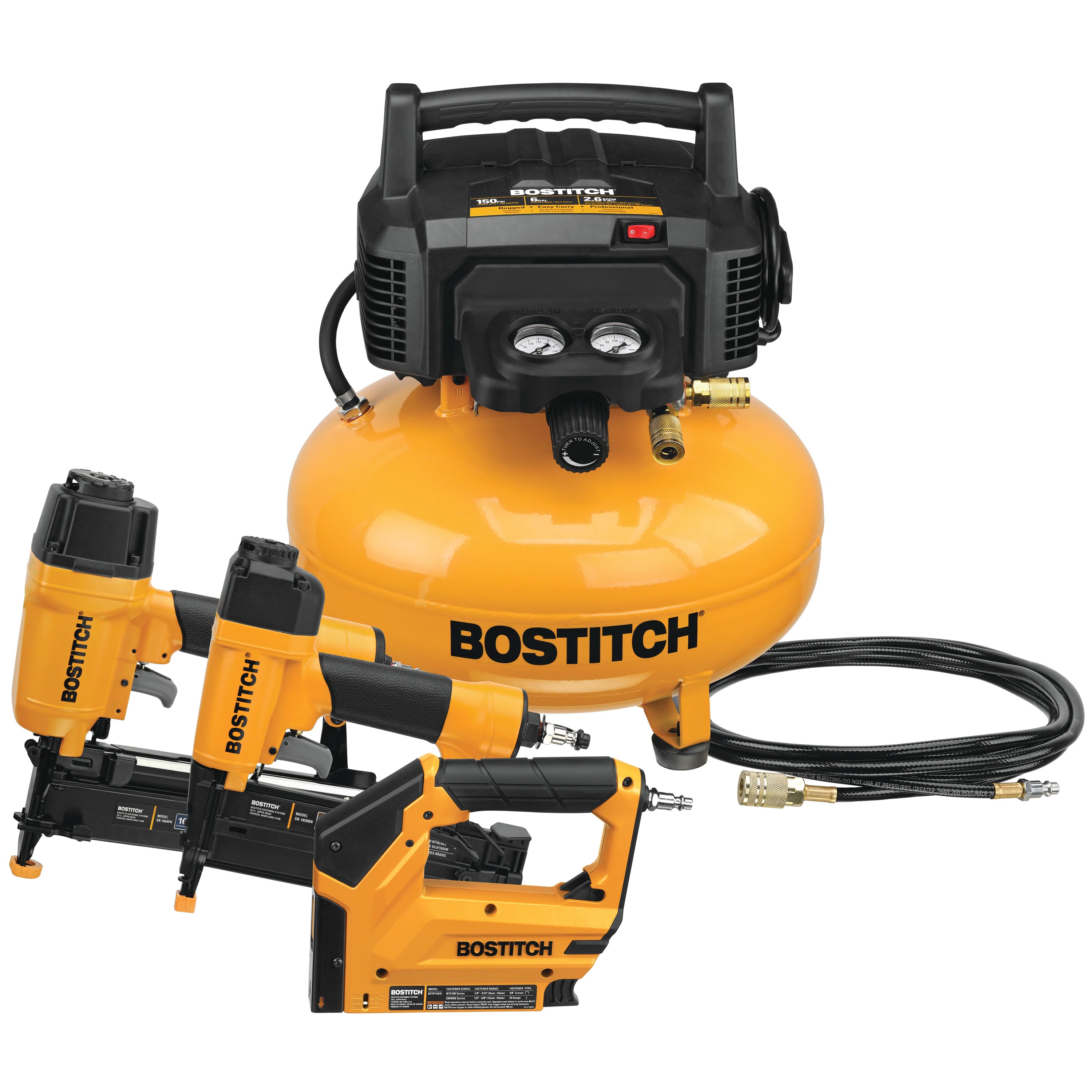 Bostitch BTFP3KIT-CA, 3-Tool Compressor Combo Kit – Squares Hardware Inc